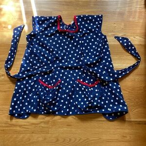 Polka Dot Apron OS vintage